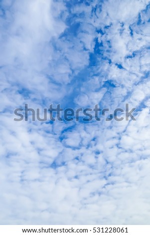 beautiful closeup tiny cloud with clear blue sky