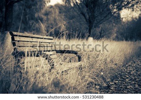 Bench in autumn Park