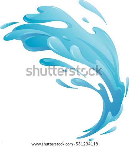 Water Arch Isolated Illustration