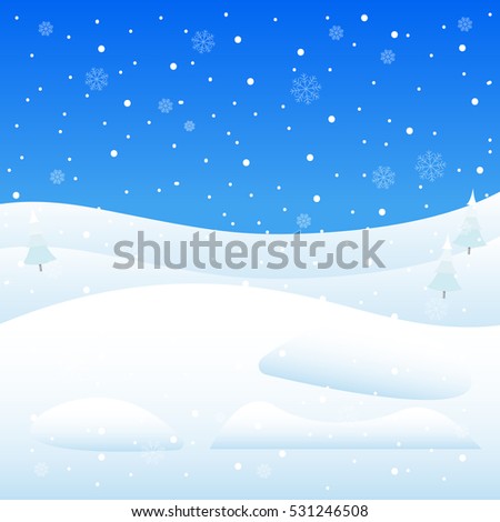 Nice Detail Square Merry Christmas Winter Background Illustration With Copyspace, Suitable for Invitation, Web Banner, Greetings Card, Social Media, and Other Christmas Related Occasion