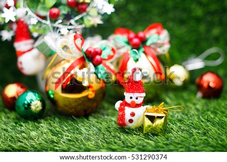 Santa and Christmas tree for background