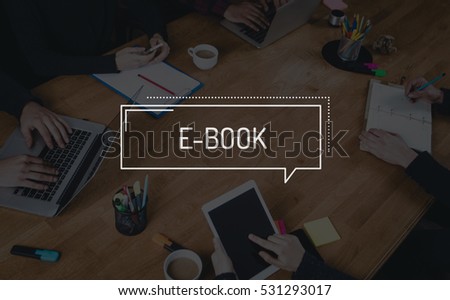 BUSINESS TEAMWORK WORKING OFFICE BRAINSTORMING E-BOOK CONCEPT