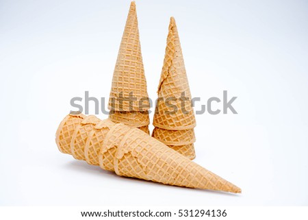 Ice Cream Cones on a white background