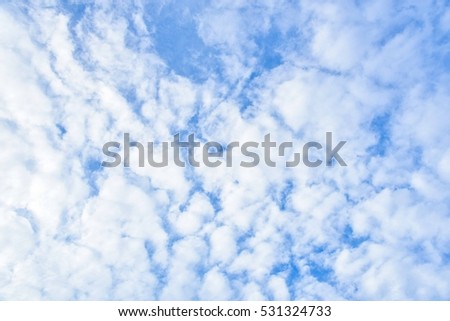 Beautiful Blue Sky Filled With White Clouds