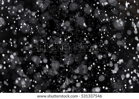 The falling snow. Background