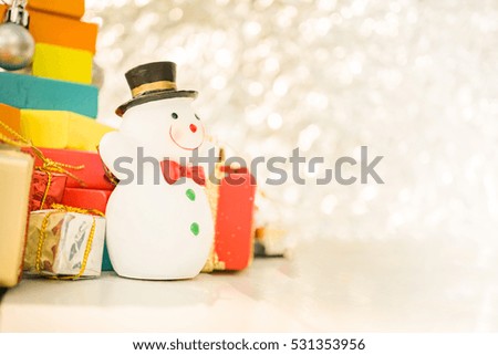 Colorful christmas characters and decorations. Using as wallpaper or backgrounds.