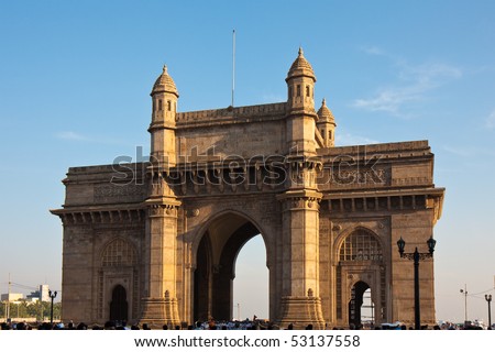 Gateway to India at Sunset, Mumbai, India. Royalty-Free Stock Photo #53137558