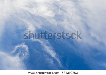 Beautiful Natural blue sky with Cirrocumulus or altocumulus clouds.