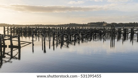Old Abandoned Piers, Dock, Bay, Calm Water