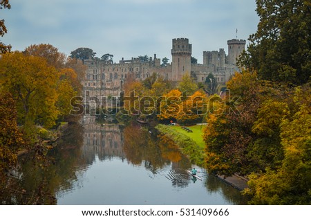 Beautiful autumn landscape in England
Warwick Castle,beautiful English castle in autumn