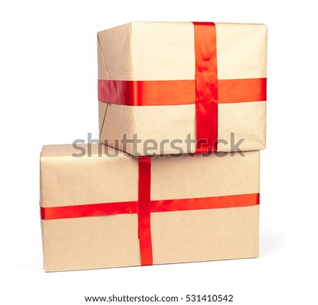 Christmas presents isolated