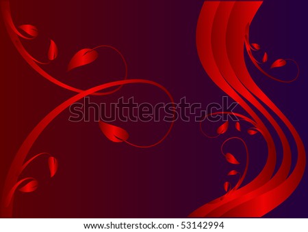 A red floral background with a red floral design on a darker background