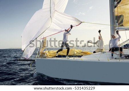 Sailing yacht race. Yachting. Sailing Royalty-Free Stock Photo #531435229