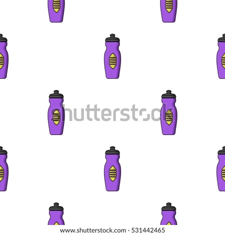 Water bottle icon in cartoon style isolated on white background. Sport and fitness symbol stock vector illustration.