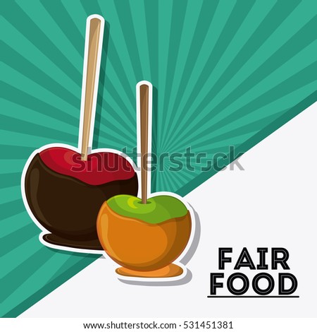 apple fair food snack carnival icon