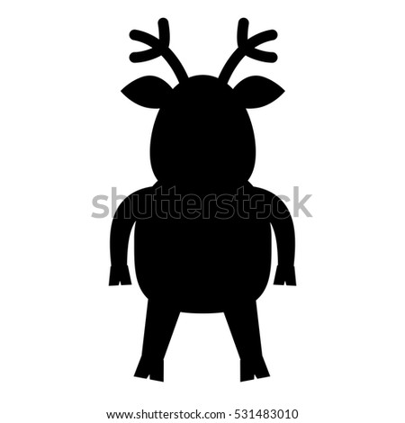 Reindeer xmas cartoon icon vector illustration graphic design