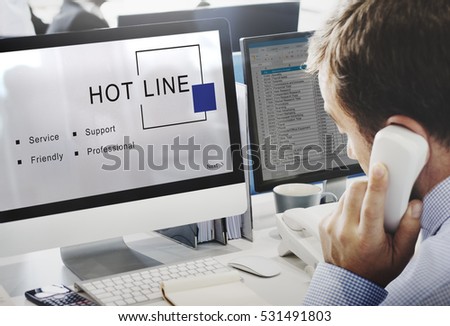Hot Line Customer Service Support Concept Royalty-Free Stock Photo #531491803