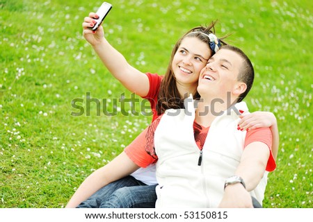 Couple taking photo