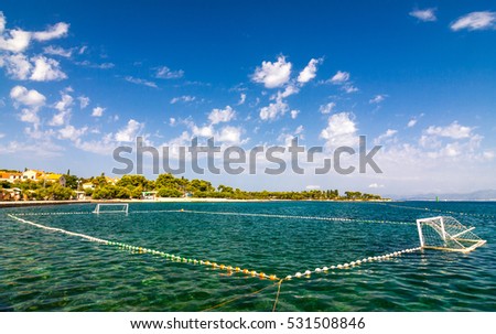 playground for water polo at sea