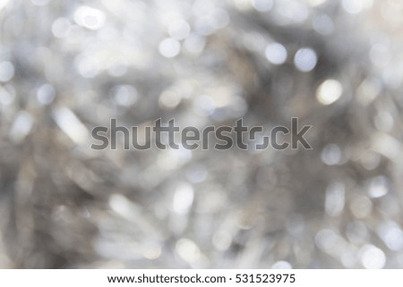 Blurry Christmas and  bokeh, Silver glitter blurry background