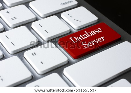 Privacy concept: Database Server white keyboard