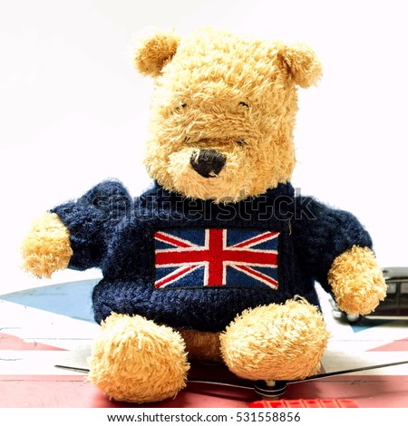 Bear with union jack sweater