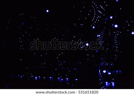 Blue Lights Dark Background