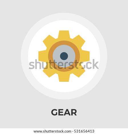 Gear Icon . Flat icon isolated on the white background. 