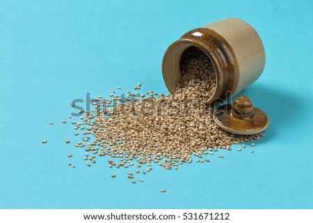 Sesame Seeds in pot