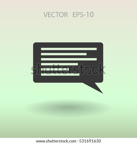 Flat icon of a communication. vector illustration