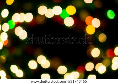 Christmas day bokeh background and copy space. night day and good day.Happy time together in winter season.Textures background.