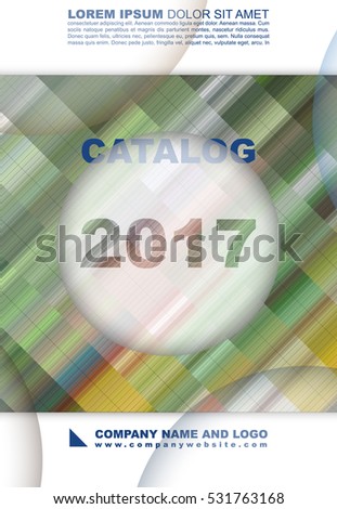 Cover of the catalog, the report for business, technology and science. Brochure template with a digital mosaic pixel. Abstract design in a contemporary color scheme.