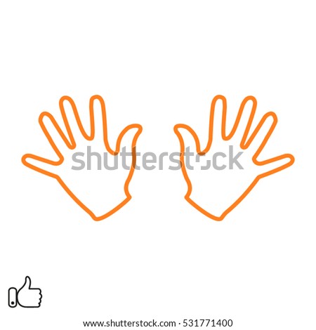 arms, hands, icon, vector illustration EPS 10