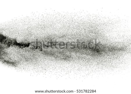 abstract black powder splatted background,Freeze motion of color powder exploding/throwing color powder, black glitter texture on black background