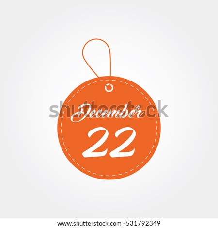 december 22nd of the calendar template