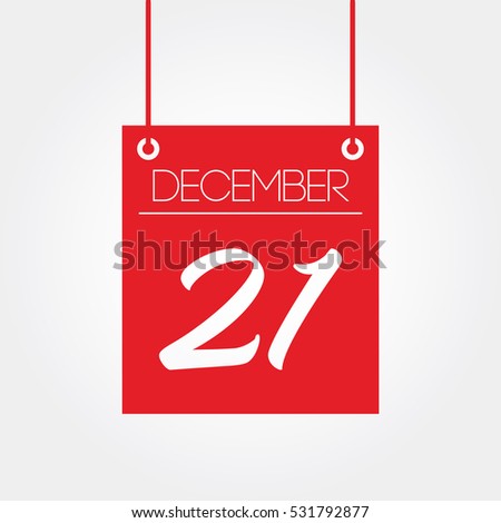 December 21st - hanging calendar
