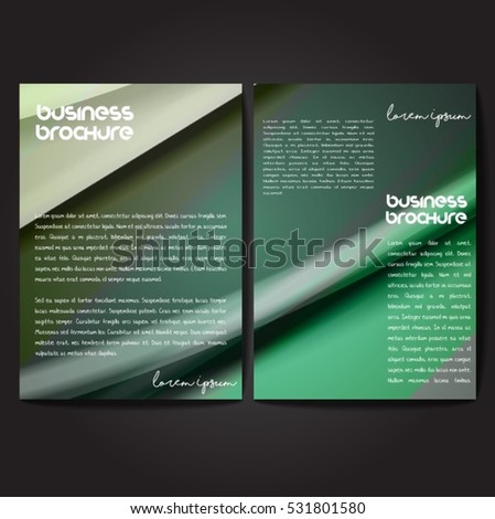 Vector brochure template design, A4 size with colorful wavy polygonal pattern. Professional business flyer template or corporate banner design, can be use for publishing, print and presentation.