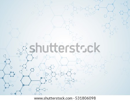 Abstract background medical substance and molecules. Royalty-Free Stock Photo #531806098