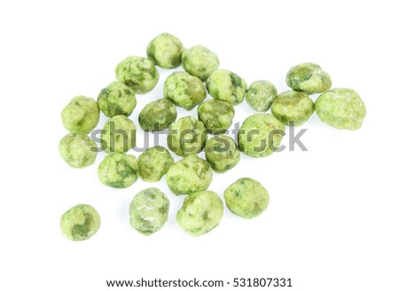 dry peas isolated on a white background