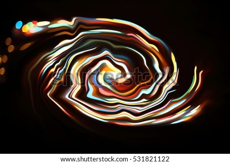 Abstract multicolored fractal composition. Magic explosion star with particles