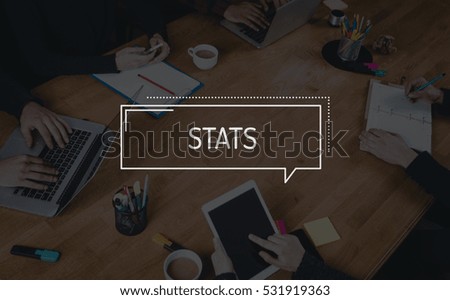 BUSINESS TEAMWORK WORKING OFFICE BRAINSTORMING STATS CONCEPT