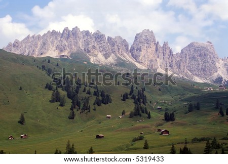 Passo Gardena (Dolomites, Italy) - The mountains at summer