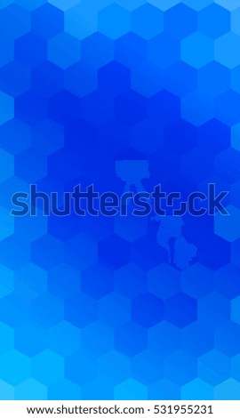 hexagons on a blue background. geometric banner with gradient. Raster copy. ideas for your business presentations, printing, design.