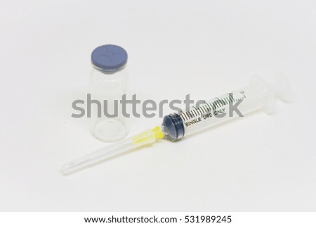 Medical vials for injection with a syringe