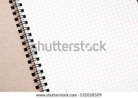 Abstract striped notebook with white paper line pattern. Blank notebook. picture for add text message or used background on website 