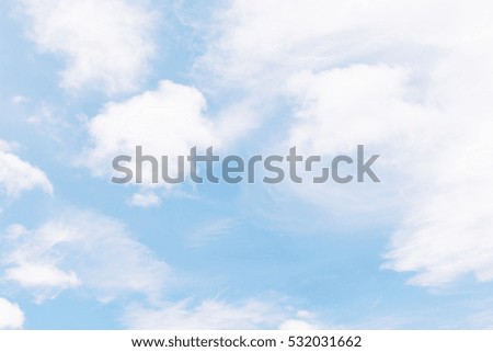 Fluffy Cloud and Blue sky in winter season