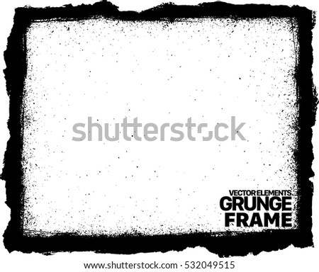 Grunge frame texture - Abstract design template. Isolated stock vector illustration