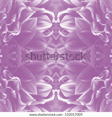 Seamless pattern made of dahlia petals picture lilac pink color