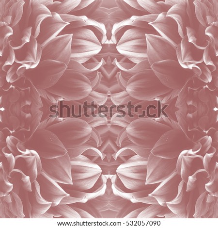 Seamless pattern made of dahlia petals picture grayish red color