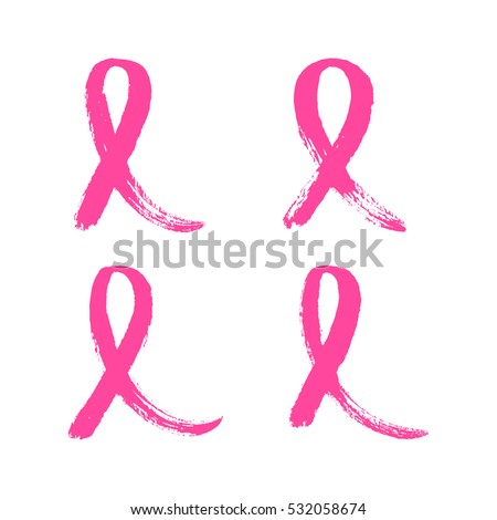 A set of hand drawn pink ribbons to World Breast Cancer Awareness month.
Medical signs.